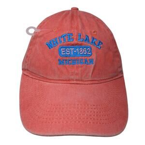 White Lake Michigan Est. 1862 Baseball Cap Pink One Size Adjustable Ben Kaufman